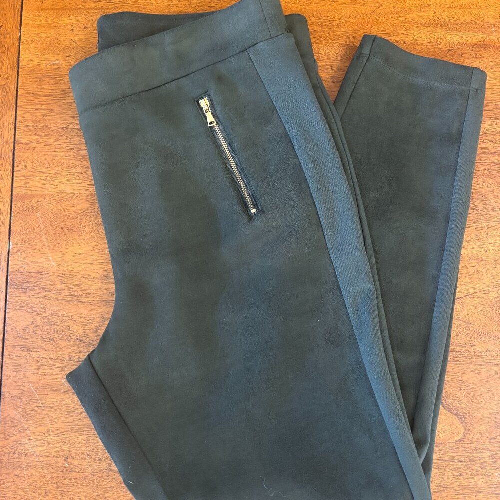 Like New Ann Taylor LOFT Faux Suede Jeggings - Green